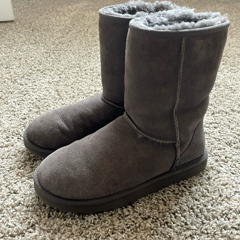 Grey Ugg classic short boot